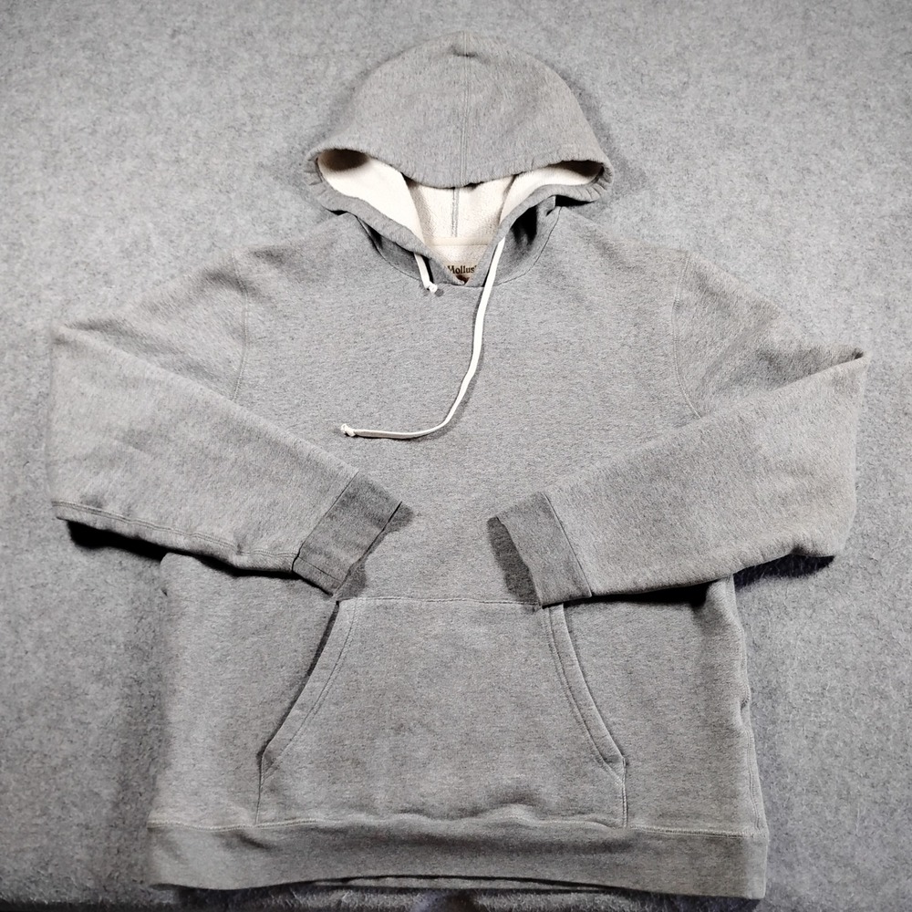 Mollusk California Heavy Terry Hoodie Mens Large Gray Heather Pullover L